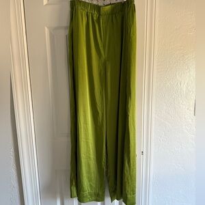 Daily Drills Green Silky Resort Pants